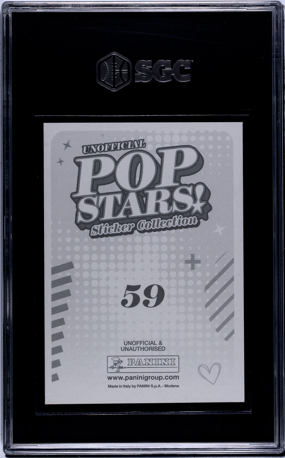 2025 Panini Pop Stars #59 Taylor Swift (UK) SGC 9.5 Pop 1 (Music)