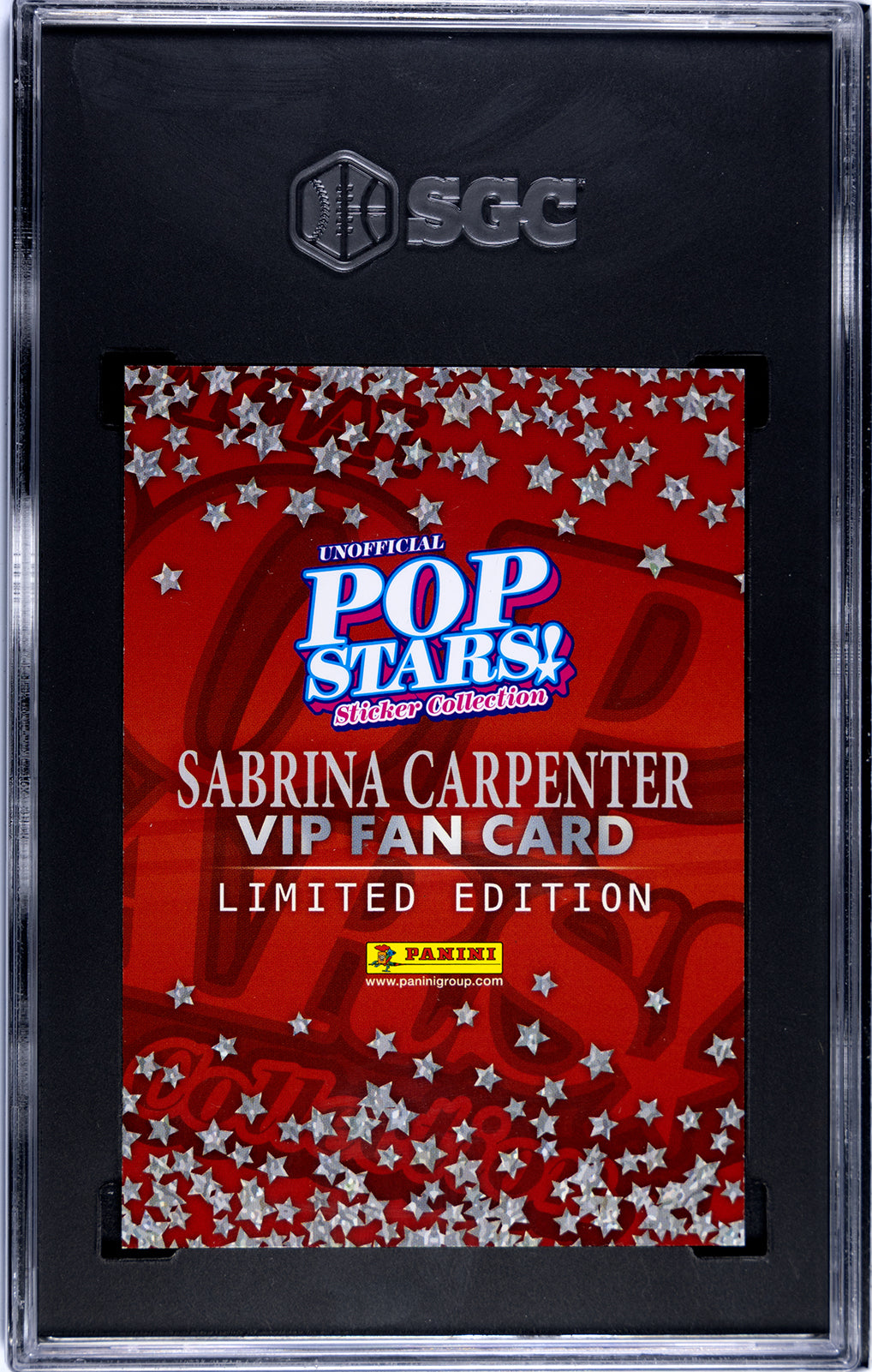 2025 Panini Pop Stars Sabrina Carpenter Limited Edition VIP (UK) SGC 10 Pop 2 (Music)