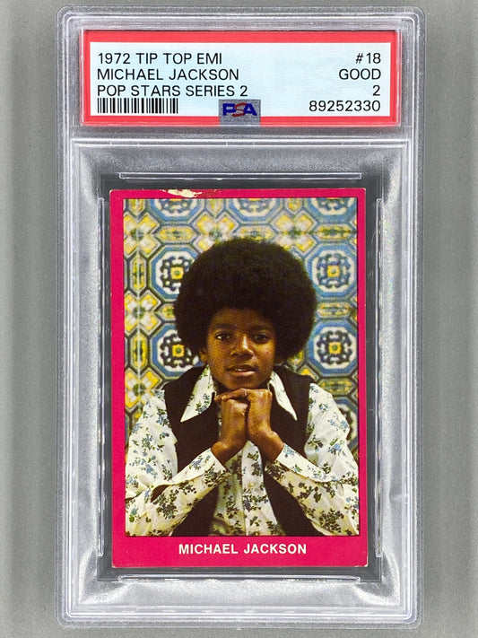 1972 Tip Top EMI #18 Michael Jackson Pop Stars Series 2 PSA 2 - Pop 2 (Music)