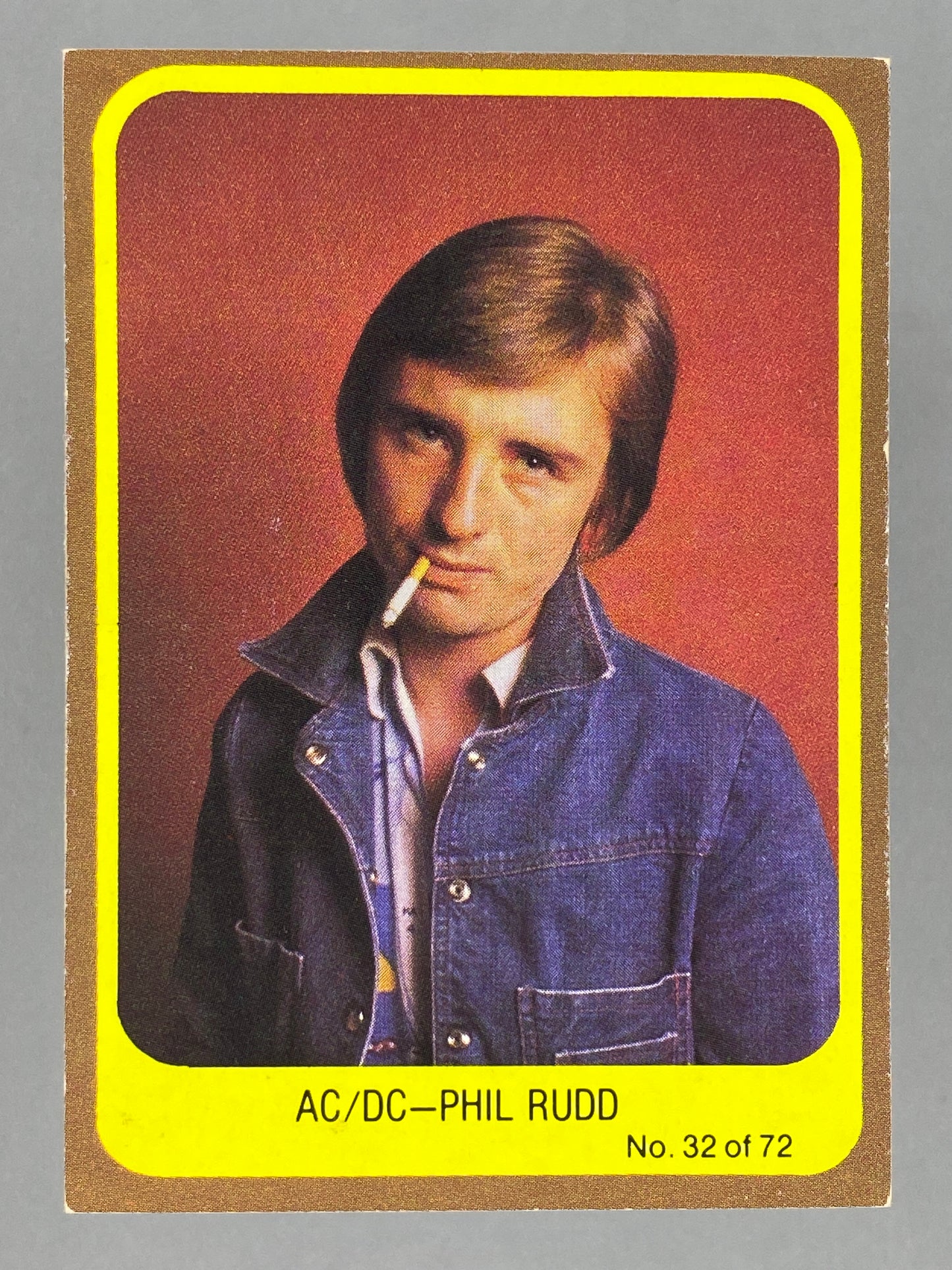 1977 Scanlens Popswops #32 AC/DC Phil Rudd (Australia) (Music)