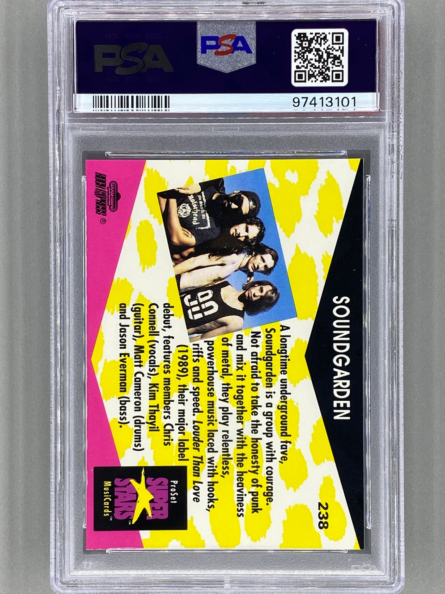 1991 Proset Superstars #238 Soundgarden Musicards PSA 10 Pop 4 (Music)