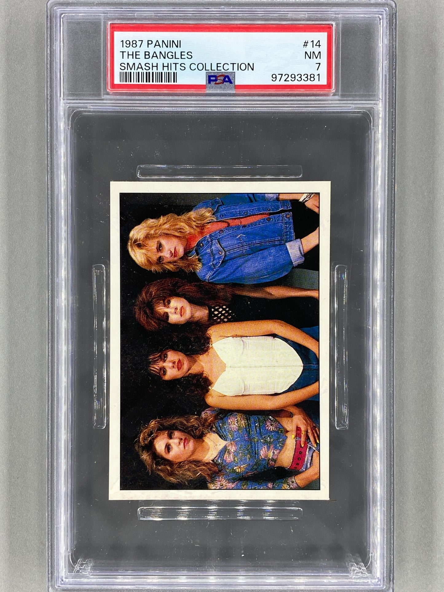1987 Panini #14 The Bangles Smash Hits Collection PSA 7 Pop 2 (Music)