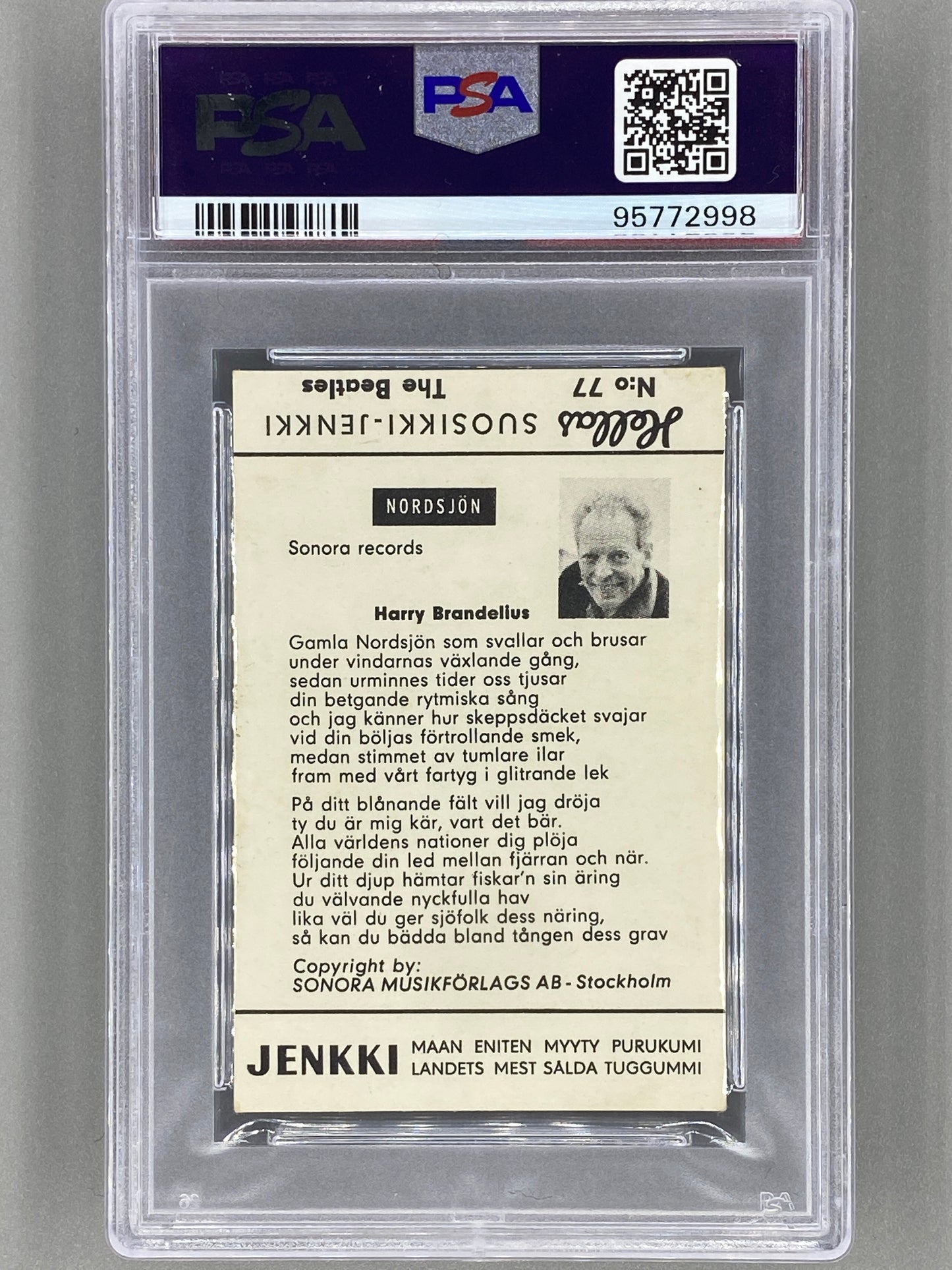 1966 Hellas Suosikki #77 The Beatles PSA 2 Pop 2 (Music)