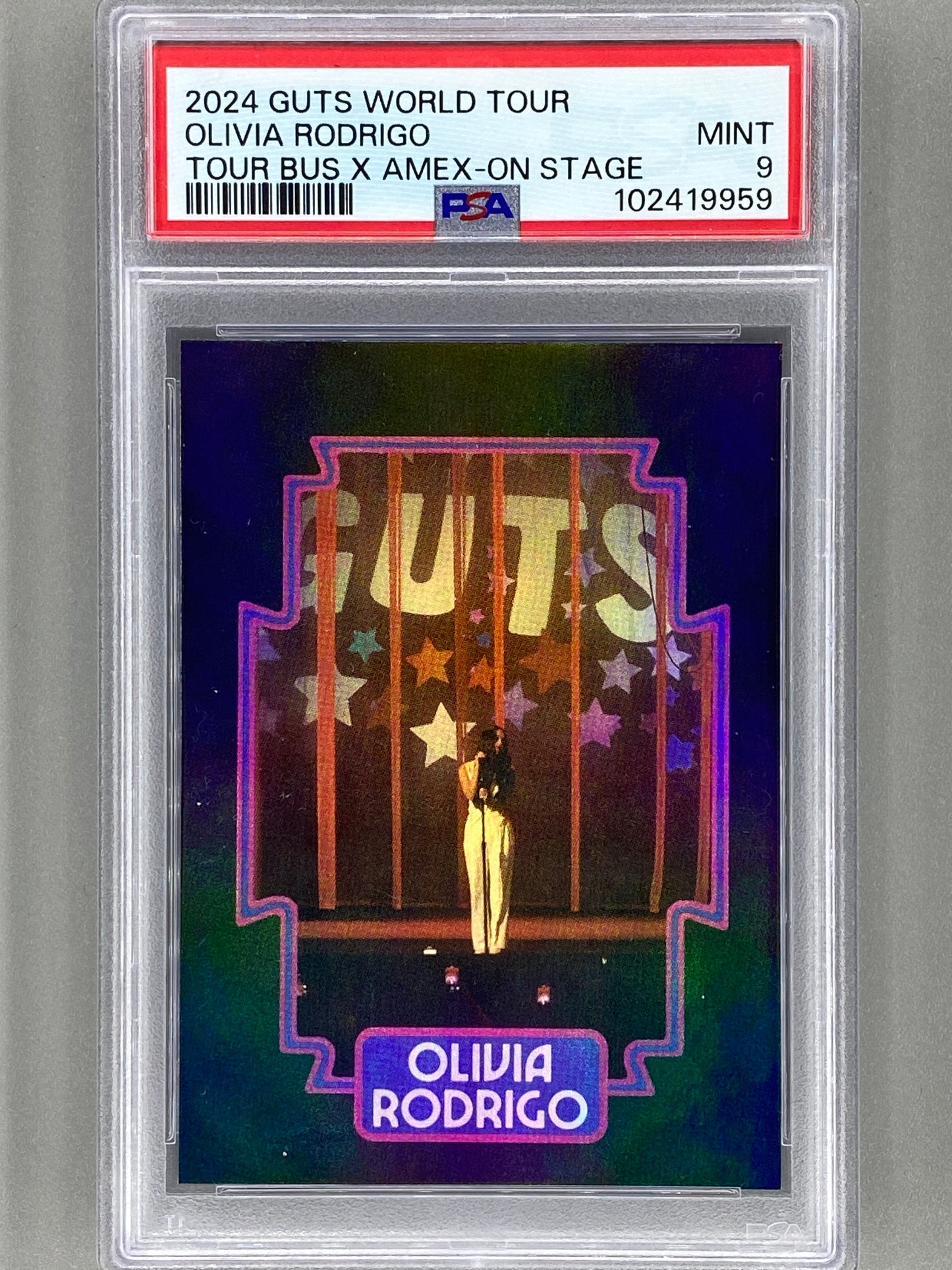 2024 Guts World Tour Olivia Rodrigo Tour Bus X Amex-On Stage PSA 9 Pop 1 (Music)