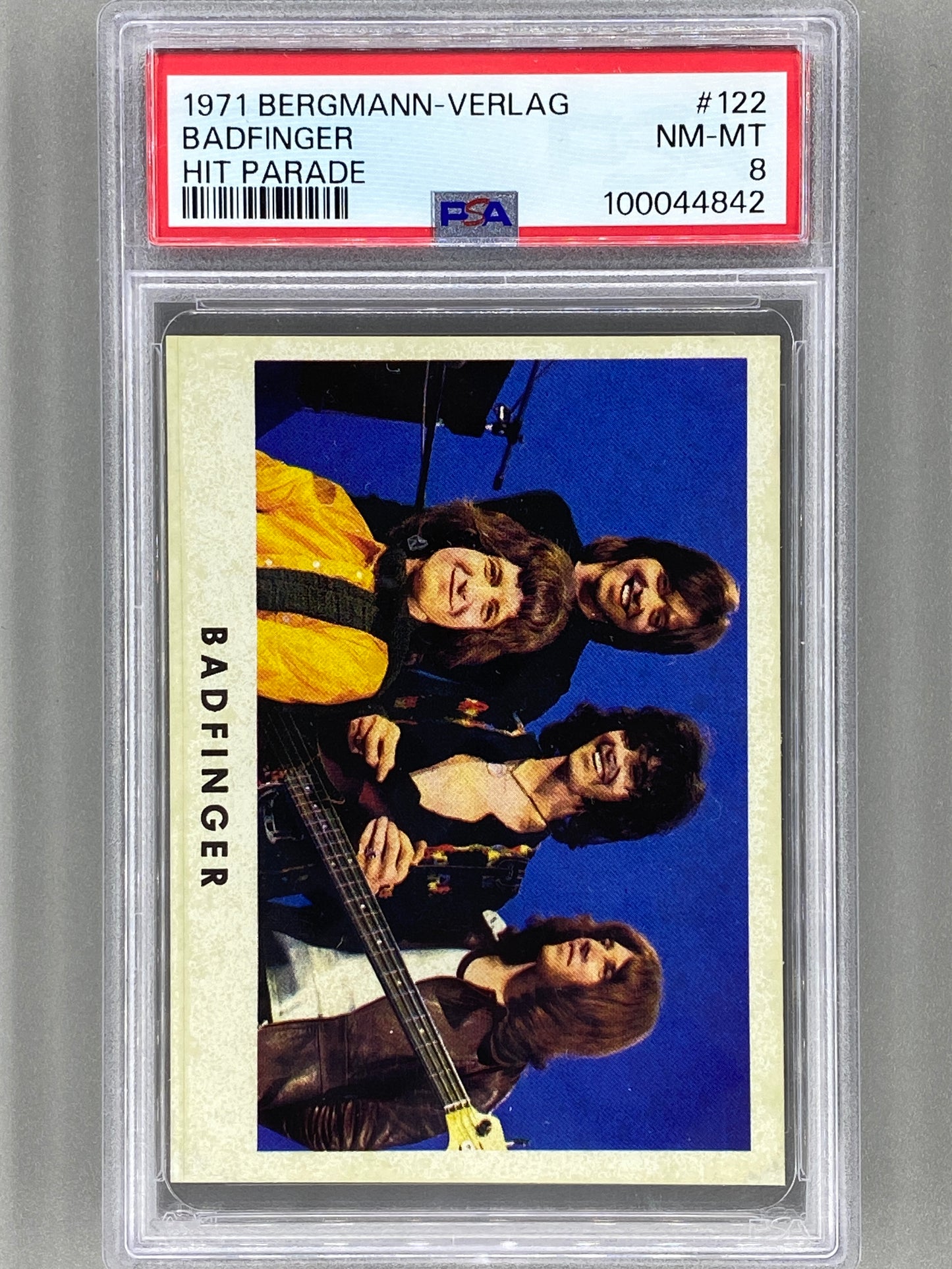 1971 Bergmann-Verlag #122 Badfinger Hit Parade Sticker PSA 8 Pop 1 (Music)