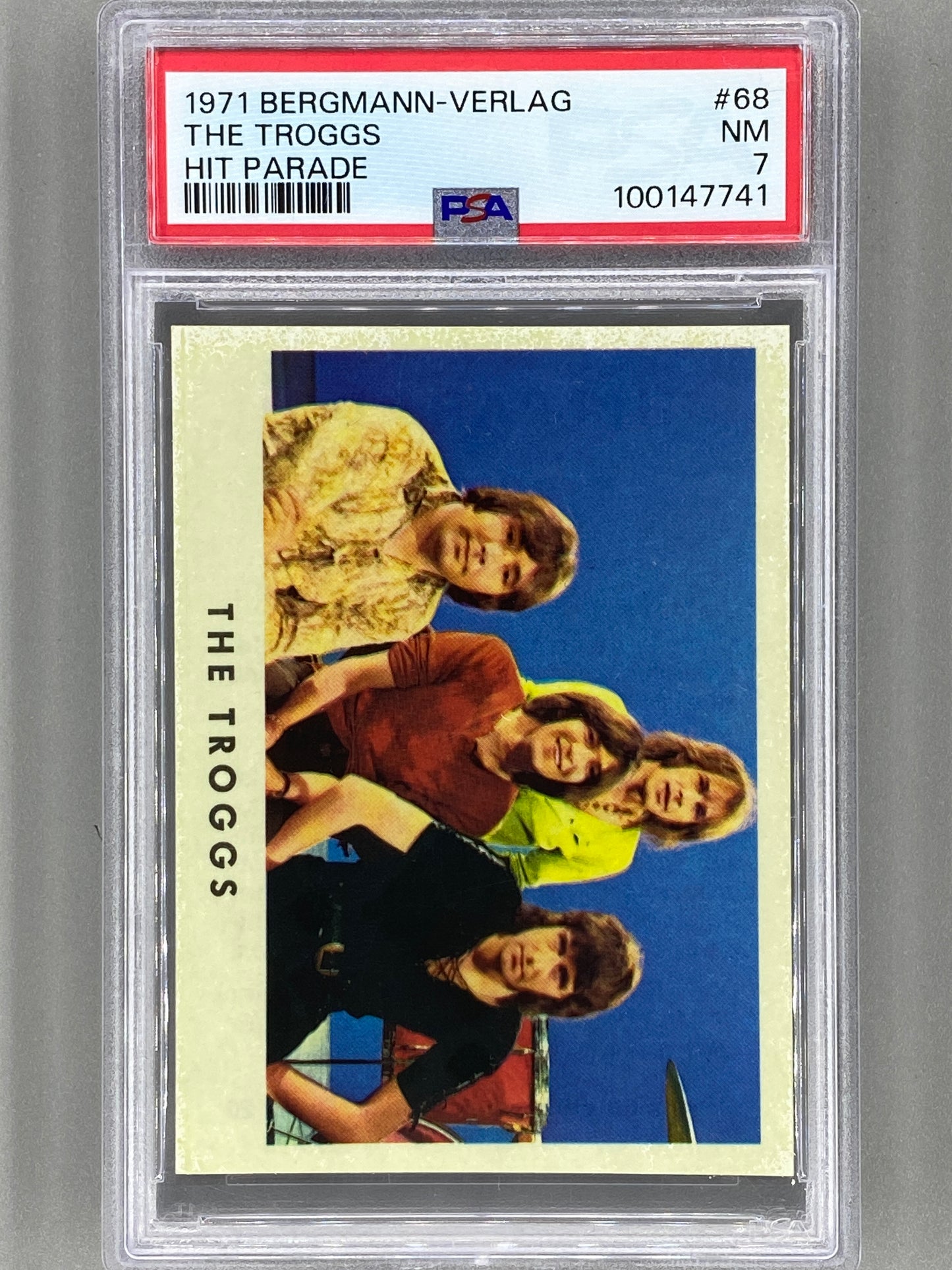 1971 Bergmann-Verlag #68 The Troggs Hit Parade Sticker PSA 7 Pop 1 (Music)