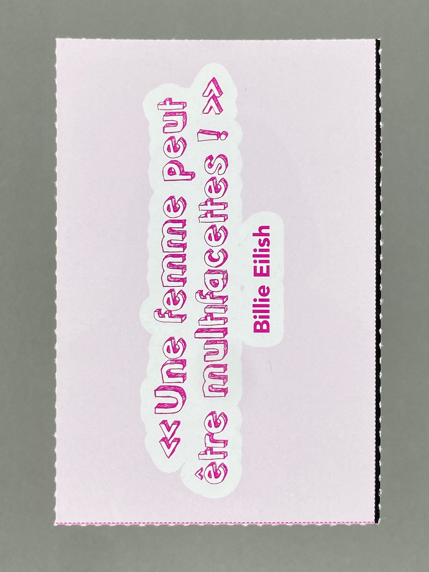 2024 YouStar Billie Eilish Carte de relevé Statement Card (France) (Music)