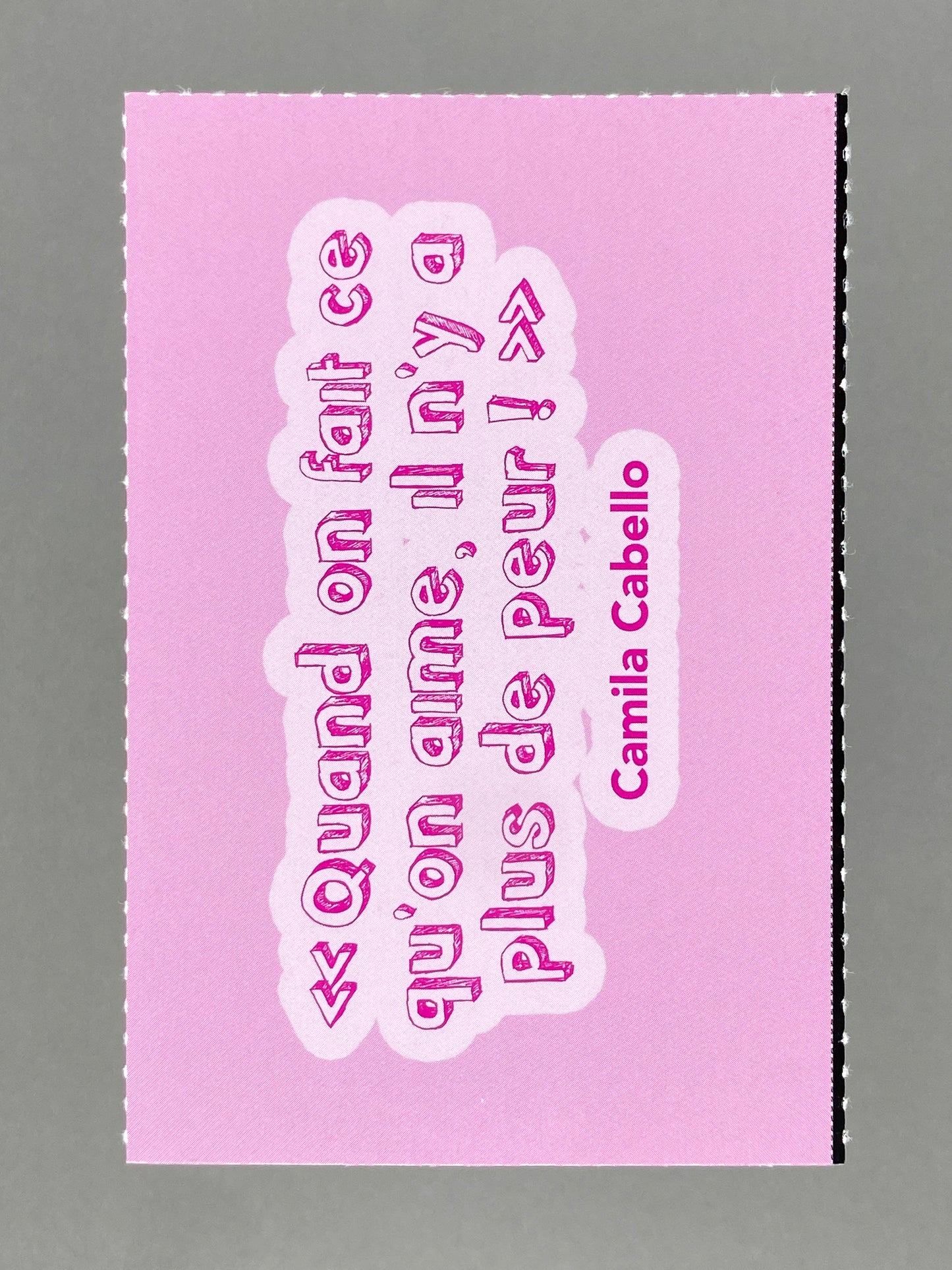 2024 YouStar Camila Cabello Carte de relevé Statement Card (France) (Music)