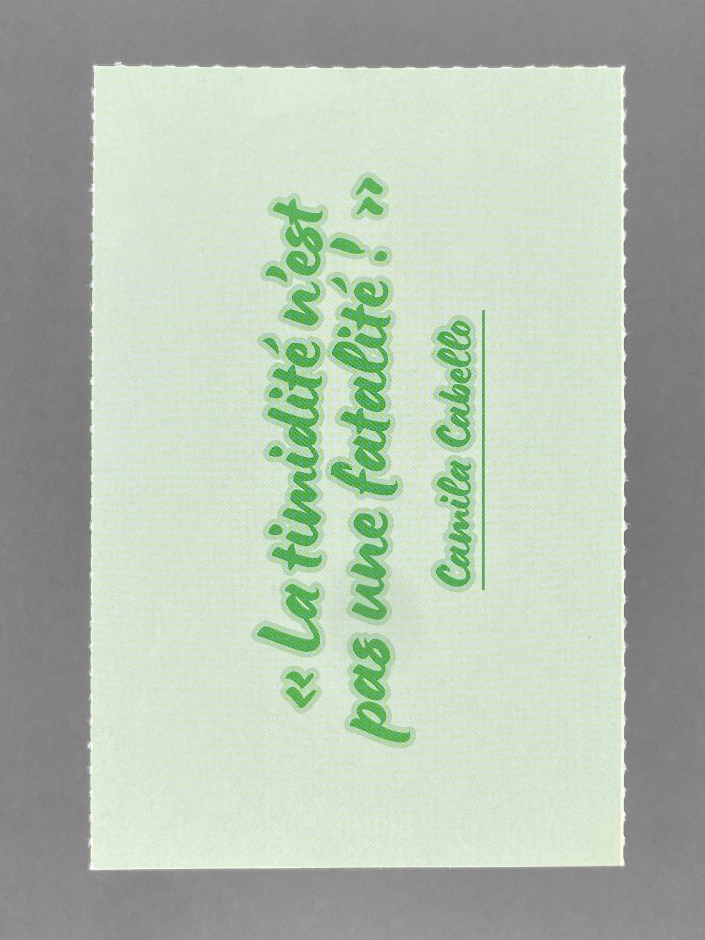 2024 Starlight Camila Cabello Carte de relevé Statement Card (France) (Music)