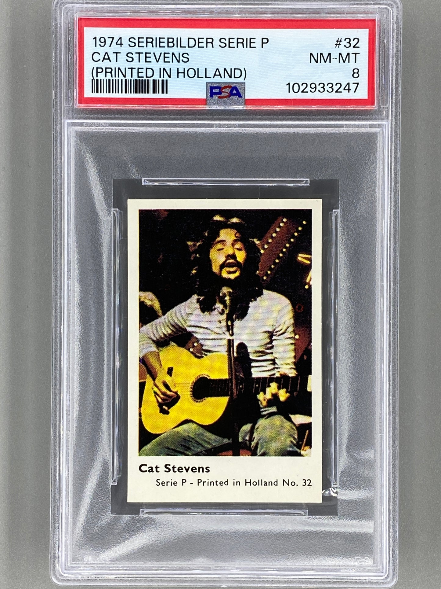 1974 Seriebilder Serie P #32 Cat Stevens (Printed in Holland) HC PSA 8 Pop 1 (Music)