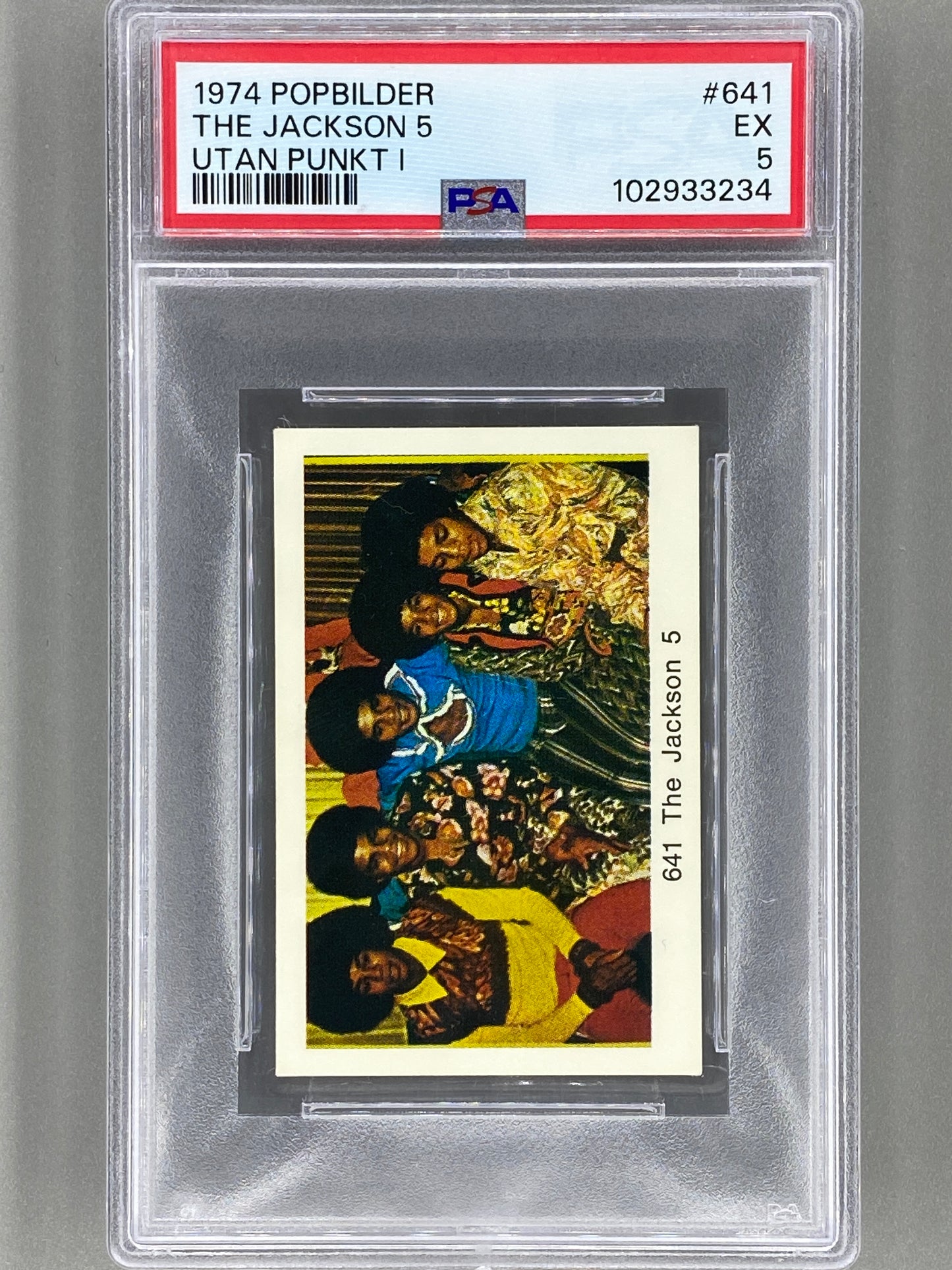 1974 Popbilder #641 The Jackson 5 Utan Punkt I PSA 5 Pop 1 (Music)