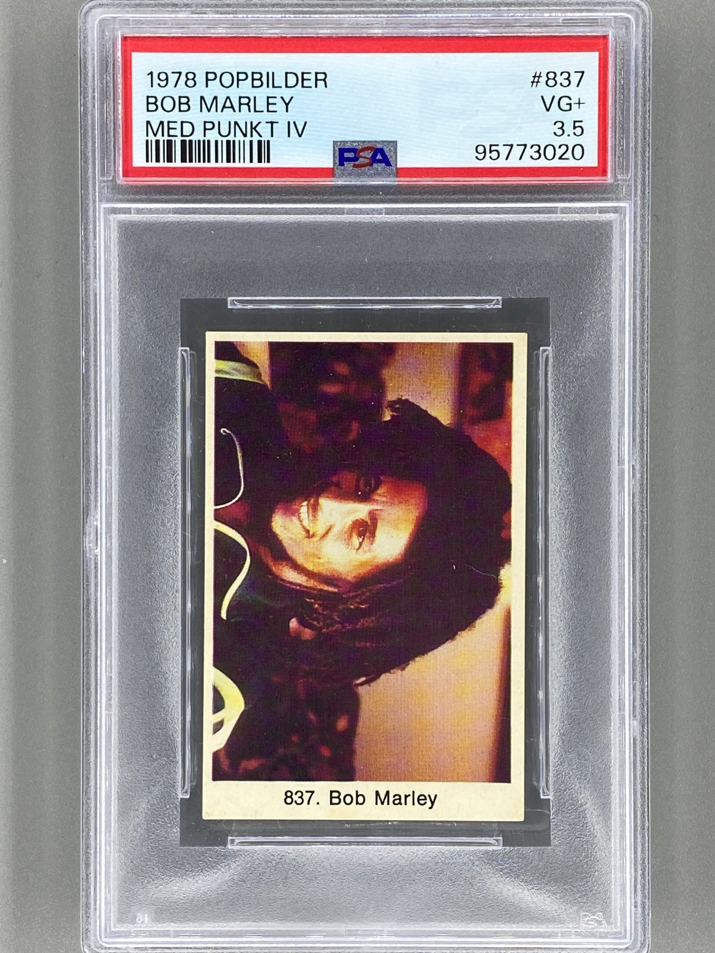 1978 Popbilder #837 Bob Marley Med Punkt IV PSA 3.5 Pop 3 (Music)