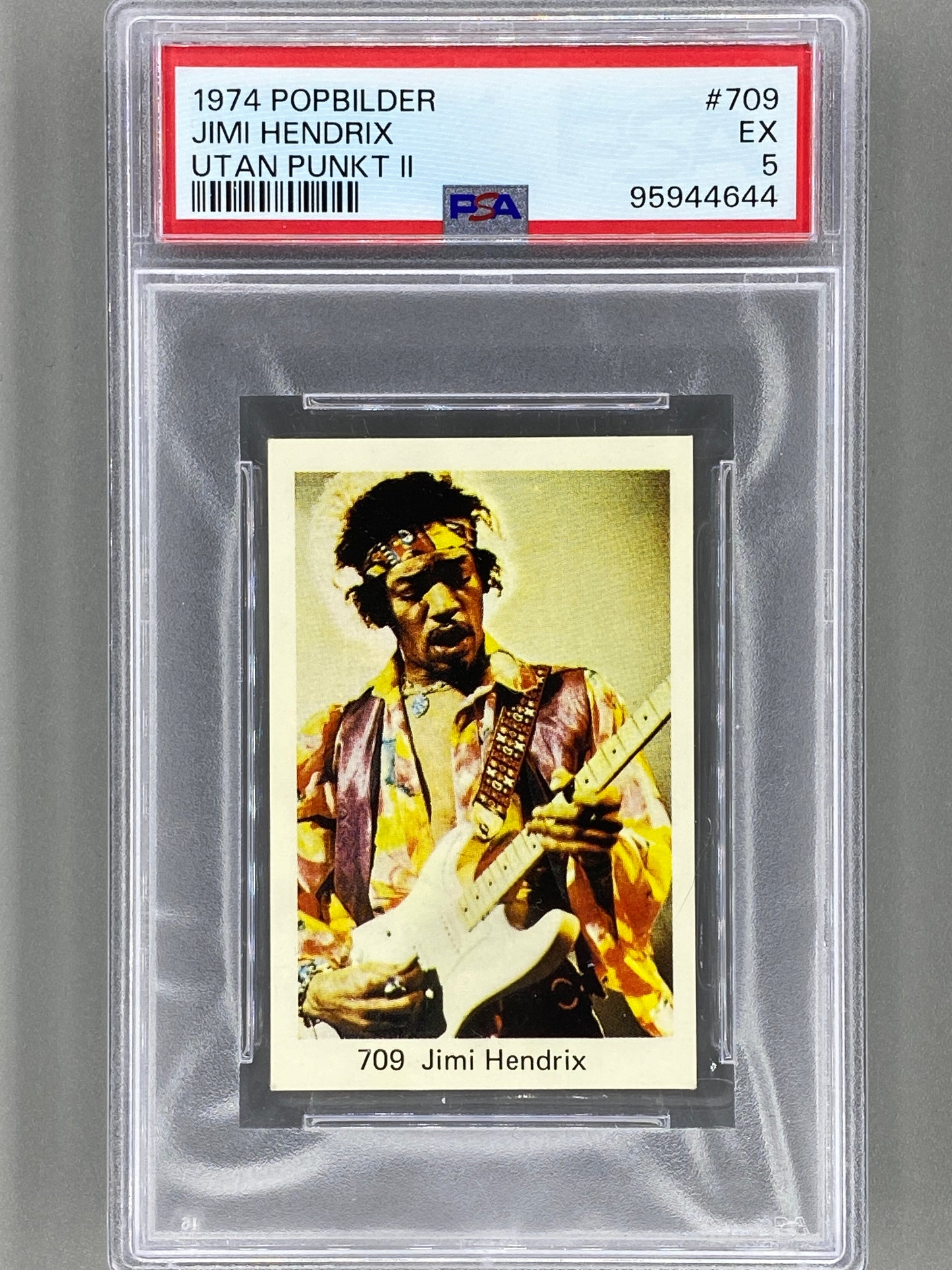 1974 Popbilder #709 Jimi Hendrix Utan Punkt II PSA 5 Pop 5 (Music)