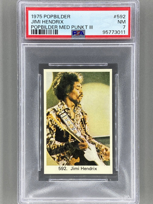 1975 Popbilder #592 Jimi Hendrix Med Punkt III PSA 7 Pop 5 (Music)