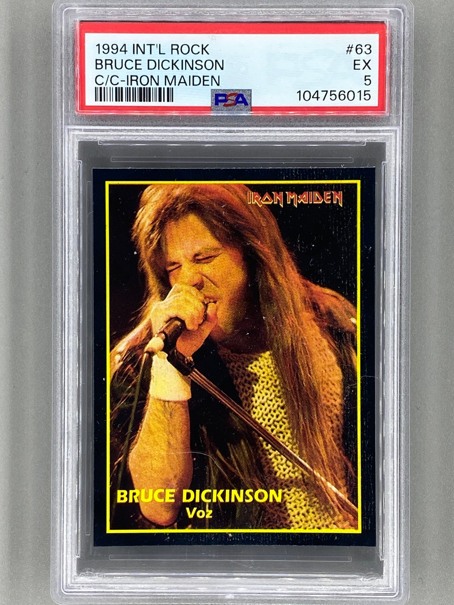 1994 Ultra Figus #63 Bruce Dickinson Intl Rock Cards Iron Maiden PSA 5 Pop 1 (Music)