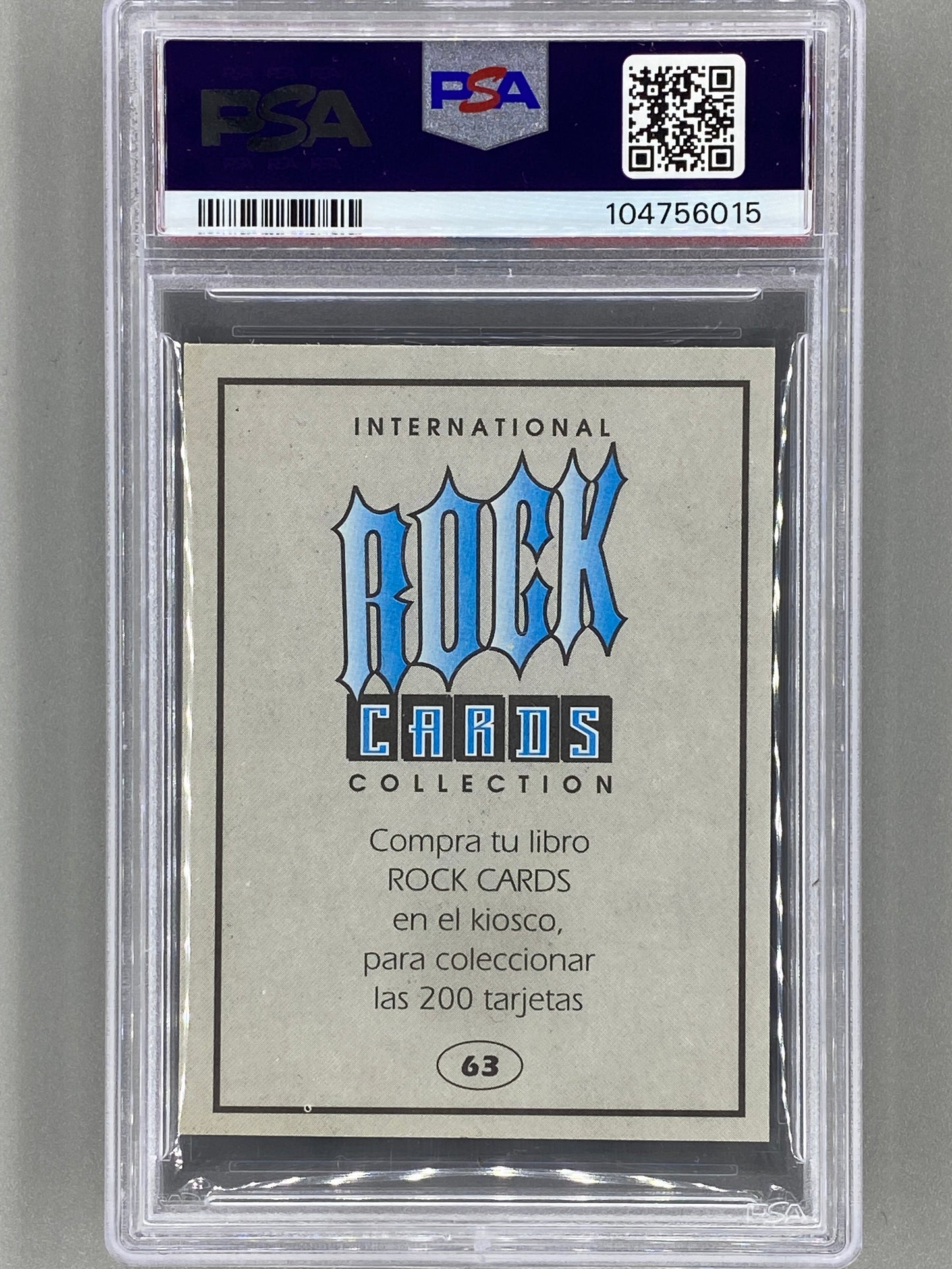 1994 Ultra Figus #63 Bruce Dickinson Intl Rock Cards Iron Maiden PSA 5 Pop 1 (Music)