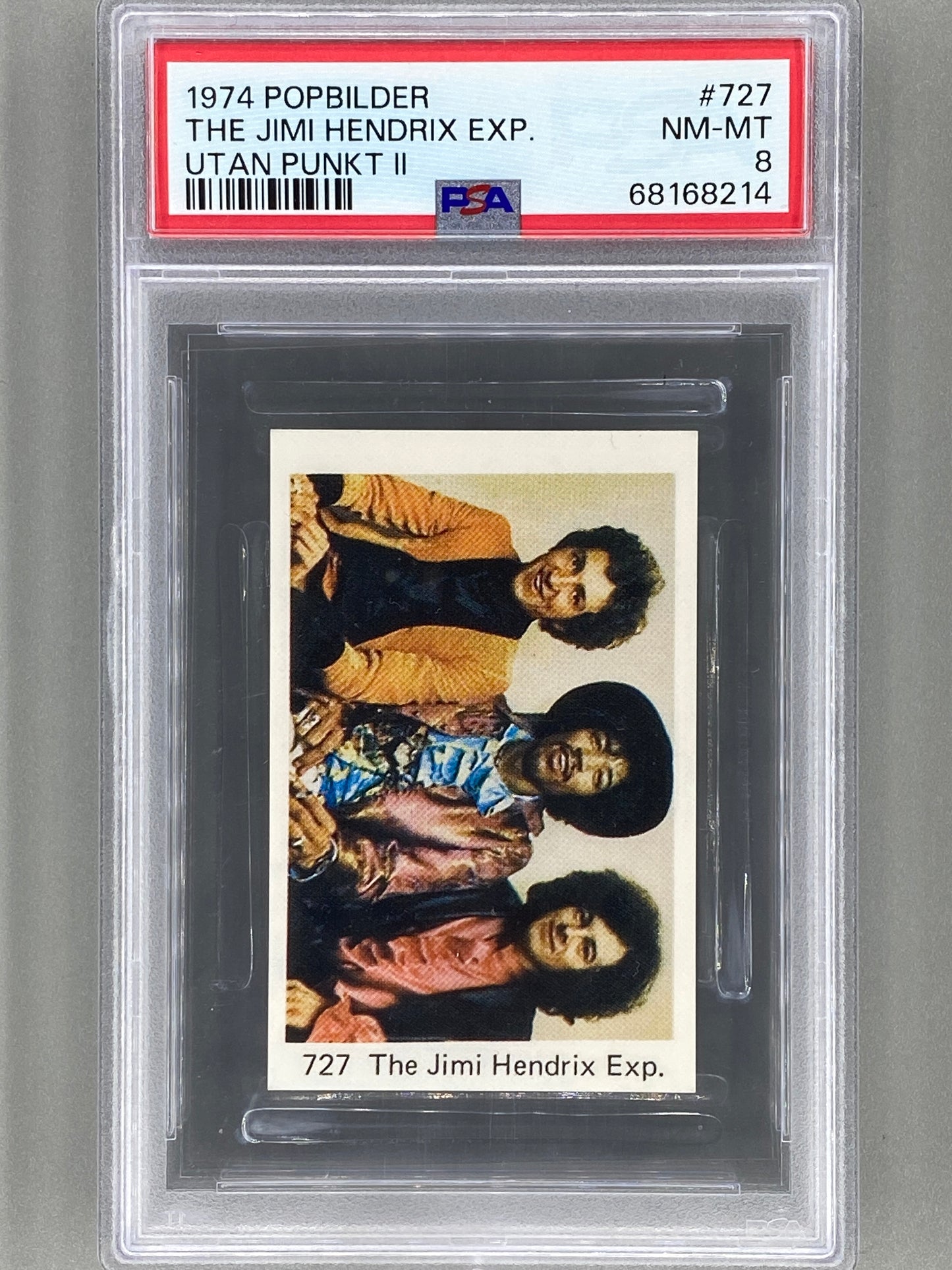 1974 Popbilder #727 The Jimi Hendrix Exp. Utan Punkt II PSA 8 Pop 8 (Music)