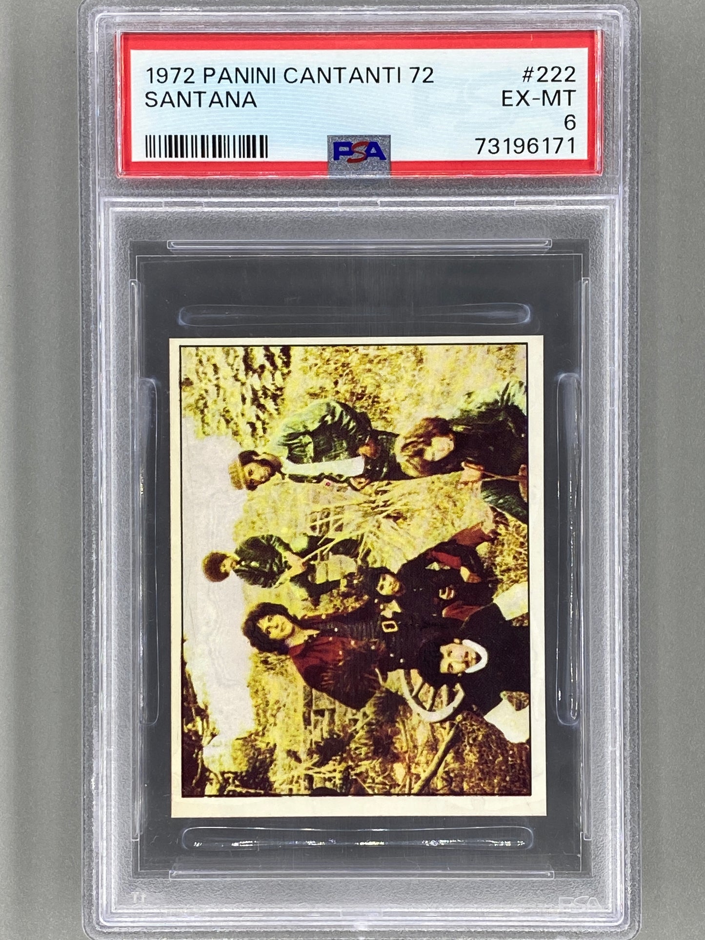 1972 Panini #222 Santana Cantanti 72 PSA 6 - Pop 5 (Music)