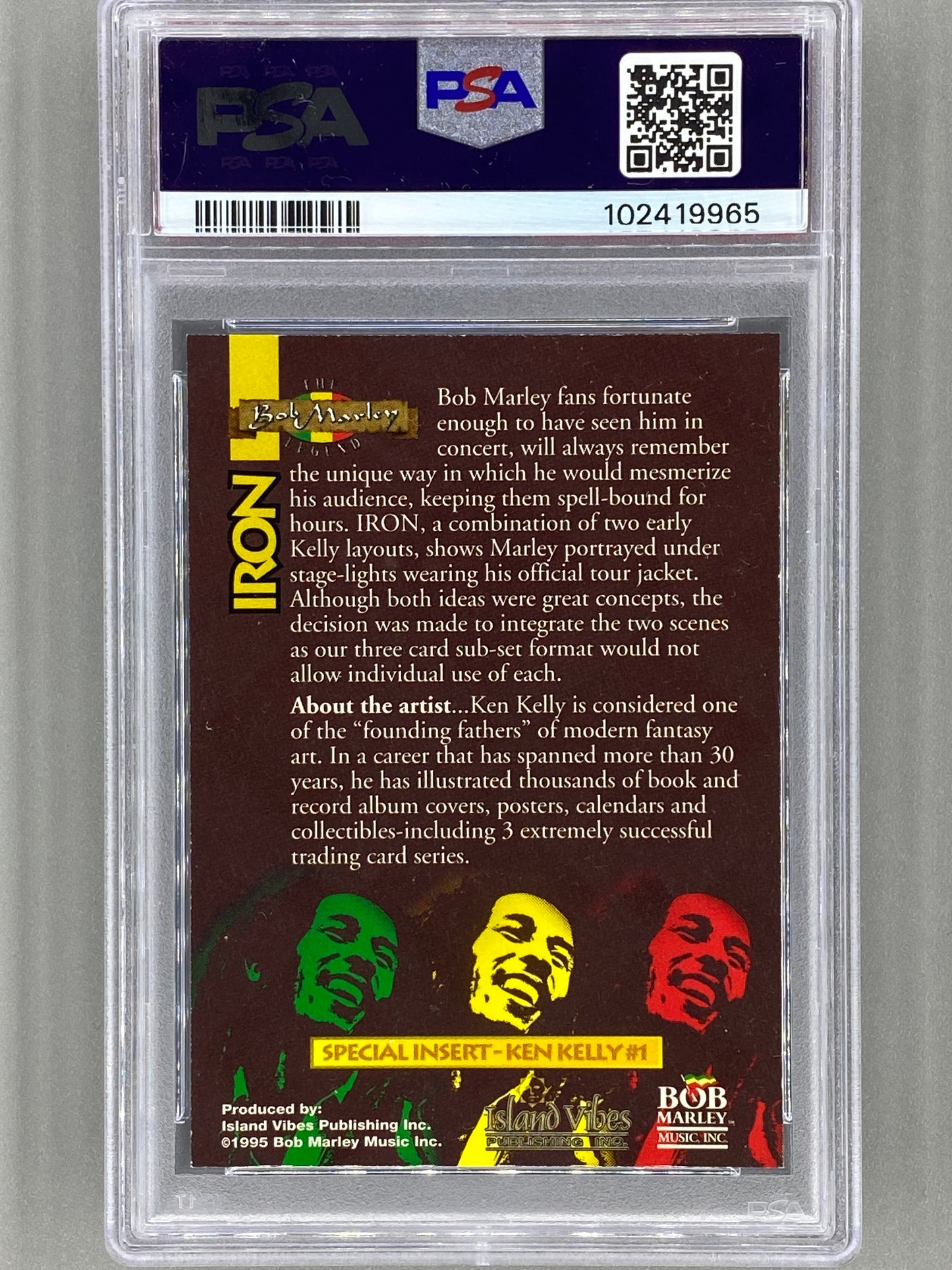 1995 Bob Marley Legend #KK1 Iron Ken Kelly Fantasy PSA 8 Pop 1 (Music)