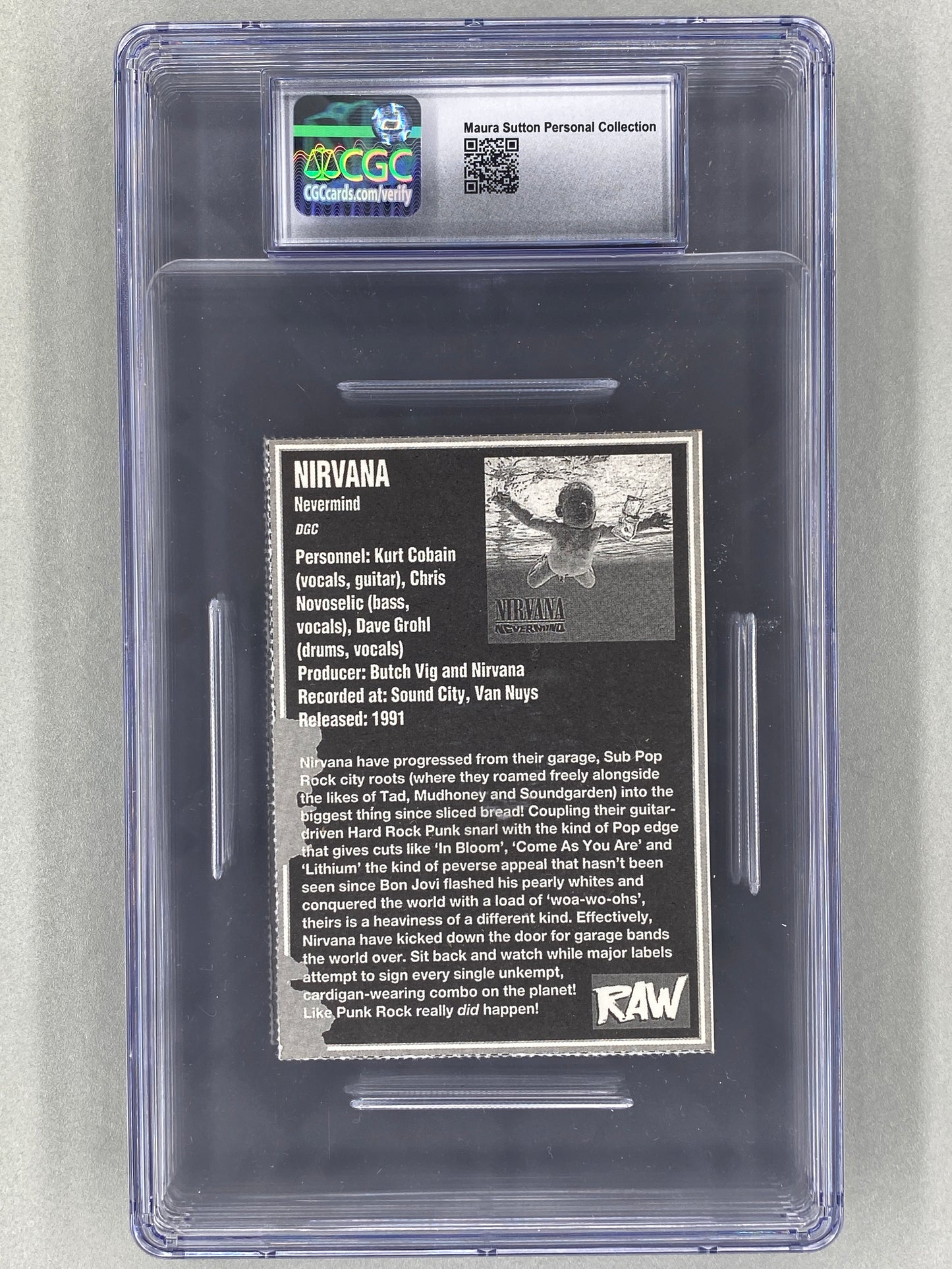 1992 RAW Magazine Nirvana (UK) CGC 8 Pop 1 (Music)