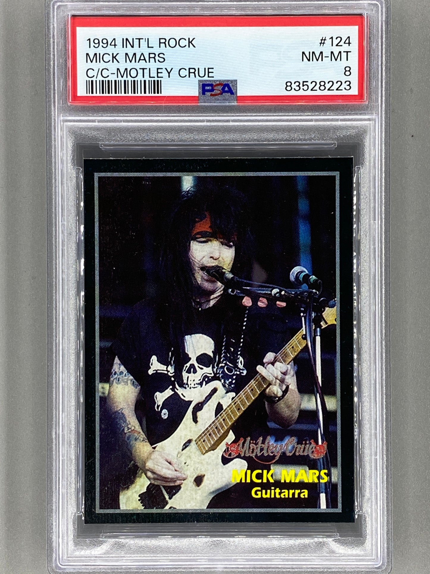 1994 Ultra Figus #124 Mick Mars Intl Rock Cards Motley Crue PSA 8 Pop 1 (Music)
