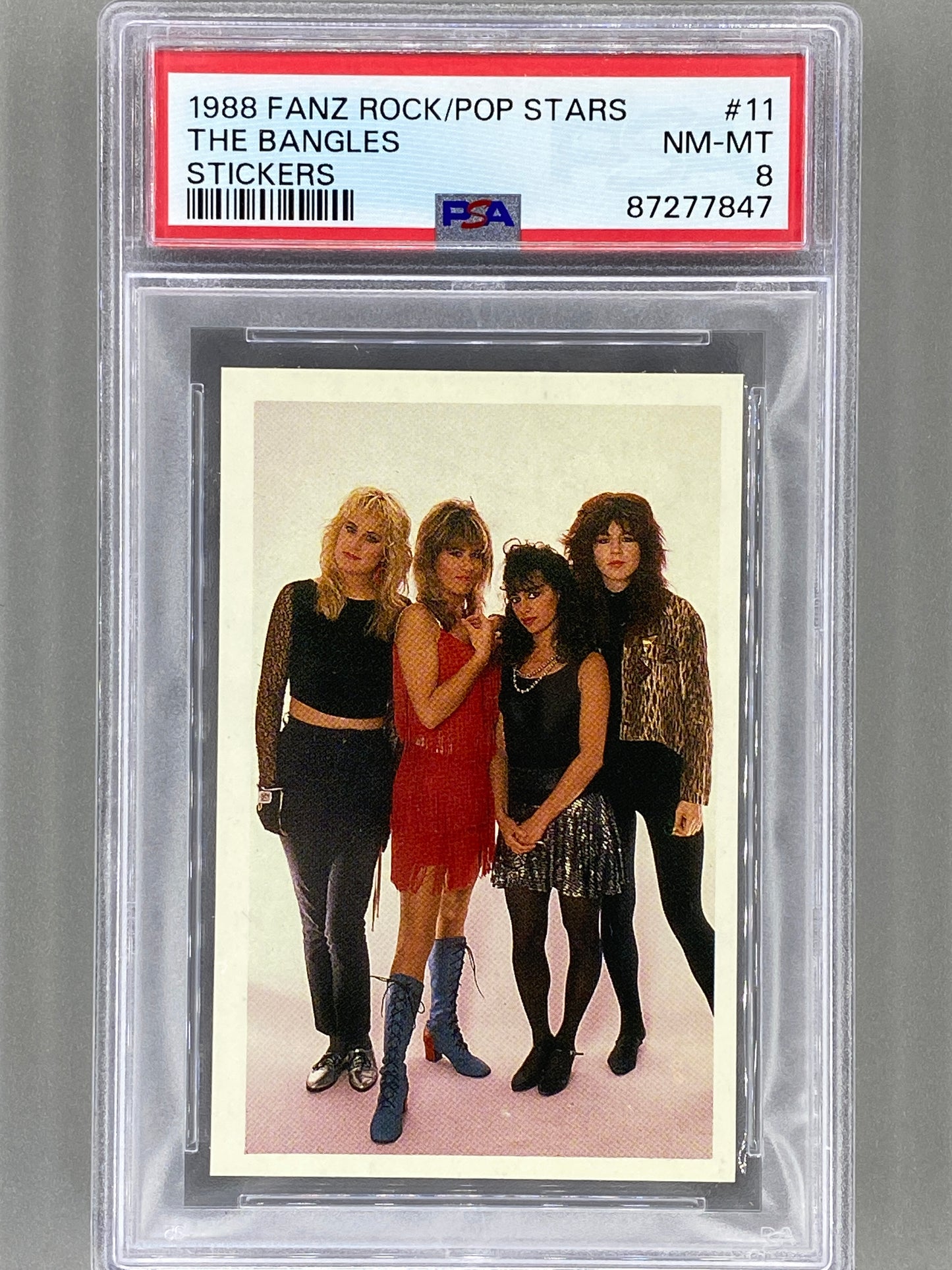 1988 Fanz #11 The Bangles Rock/Pop Stars Stickers PSA 8 - Pop 1 (Music)