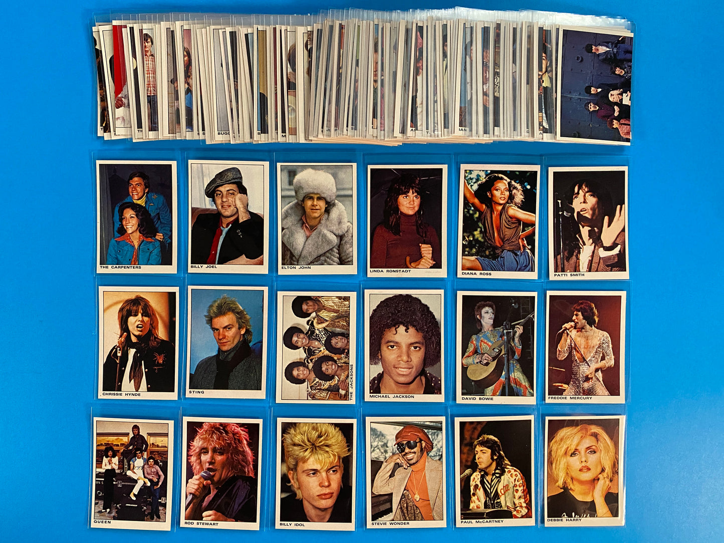 1980 Panini Rock and Pop Collection Complete 144 Sticker/Card Set (Music)