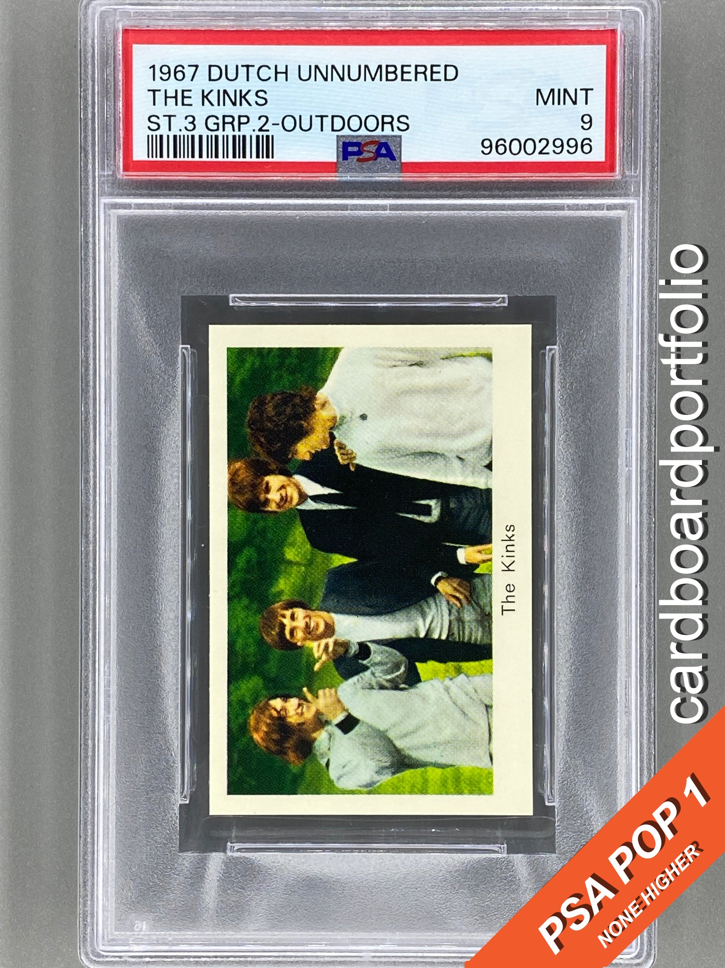 1967 Dutch Unnumbered The Kinks Outdoors Set 3 Group 2 PSA 9 - Pop 1 (Music)