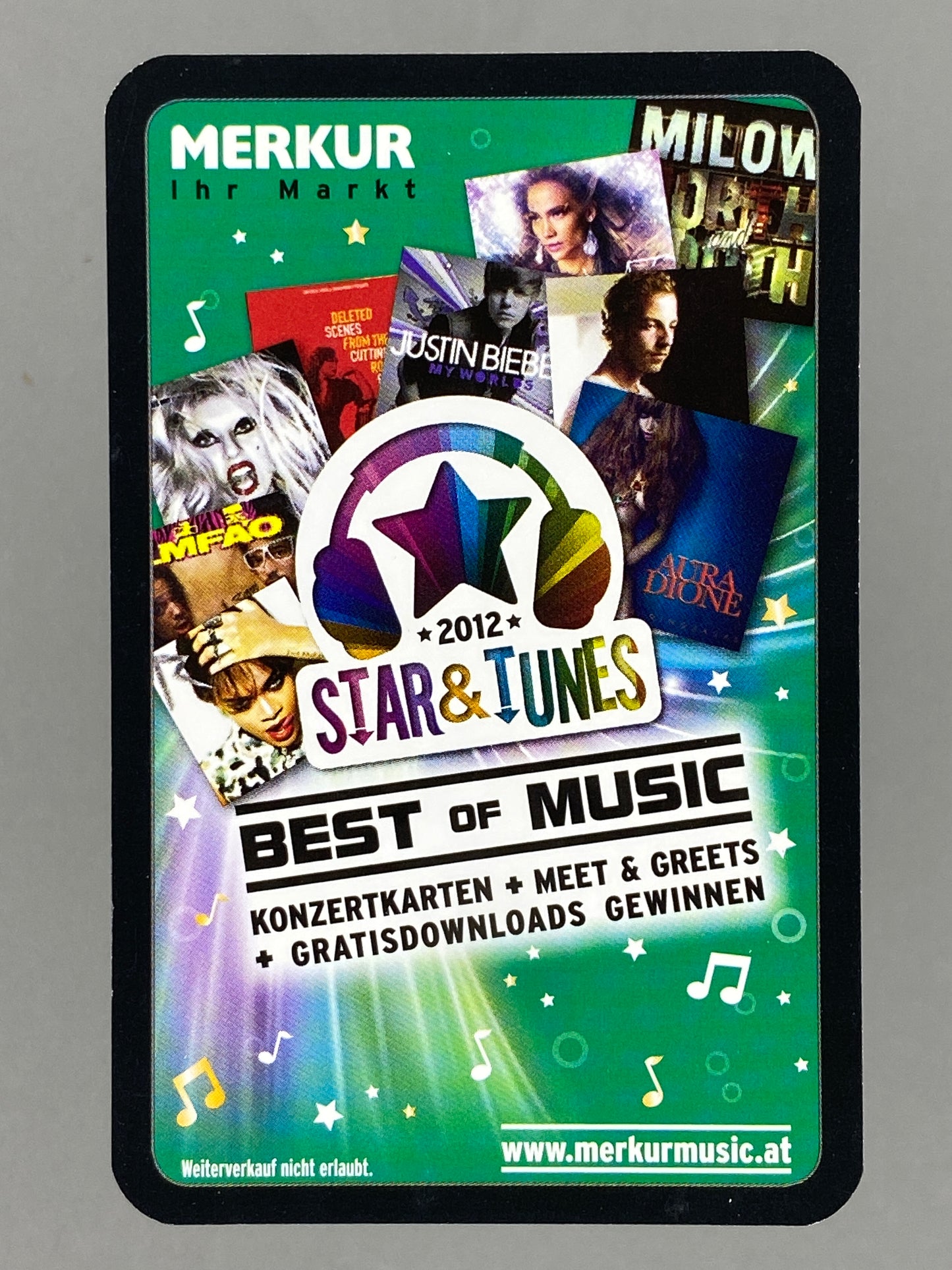 2012 Merkur Jennifer Lopez Star & Tunes Sticker (Austria) (Music)