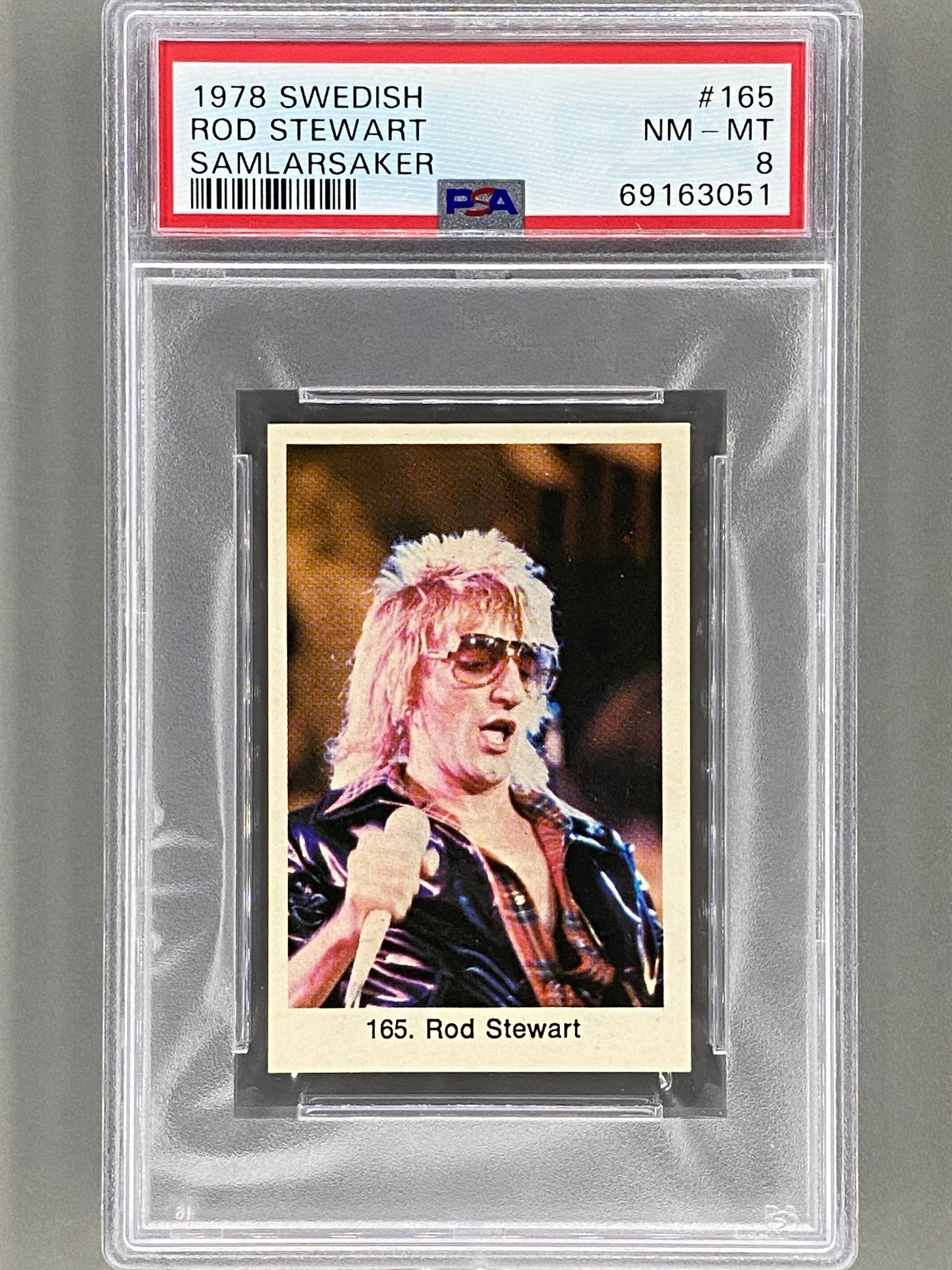 1978 Swedish #165 Rod Stewart Samlarsaker PSA 8 Pop 5 (Music)