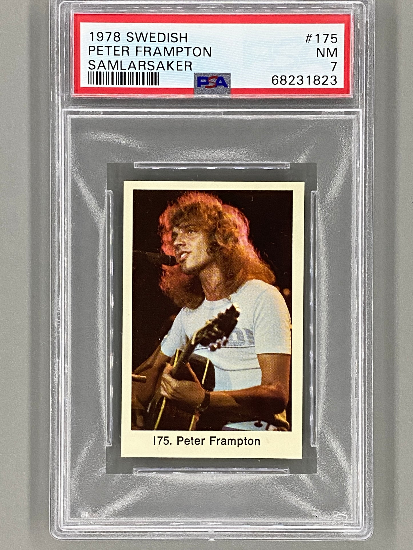 1978 Swedish #175 Peter Frampton Samlarsaker PSA 7 Pop 2 (Music)