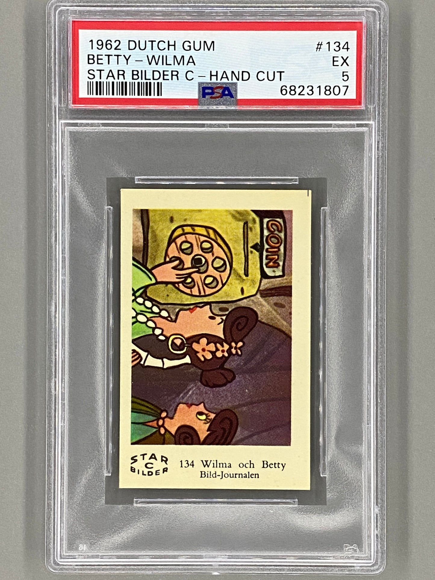 1962 Dutch Gum #134 Betty-Wilma Star Bilder C - Hand Cut PSA 5 Pop 1 (Pop Culture)
