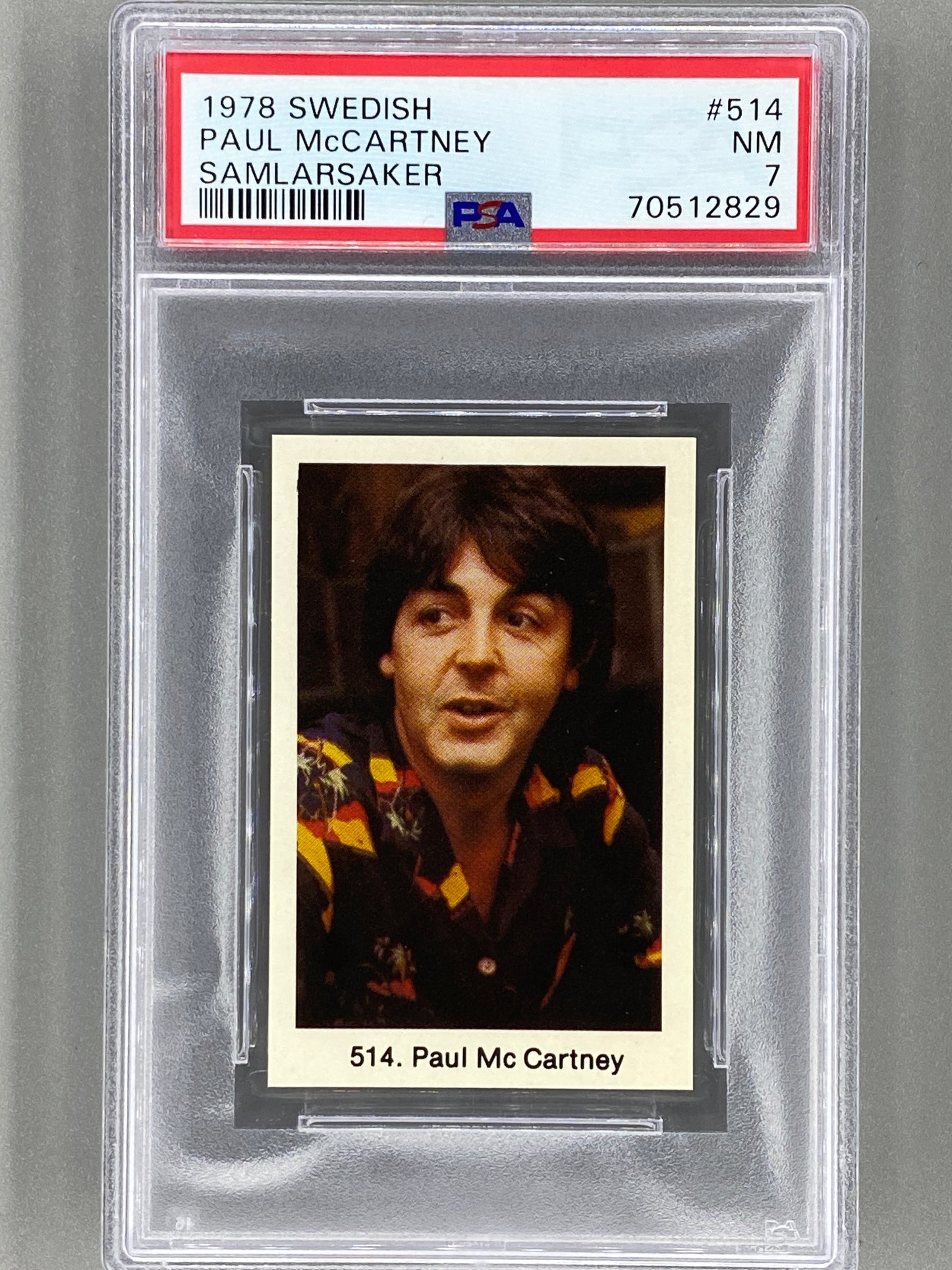 1978 Swedish #514 Paul McCartney Samlarsaker PSA 7 Pop 1 (Music)