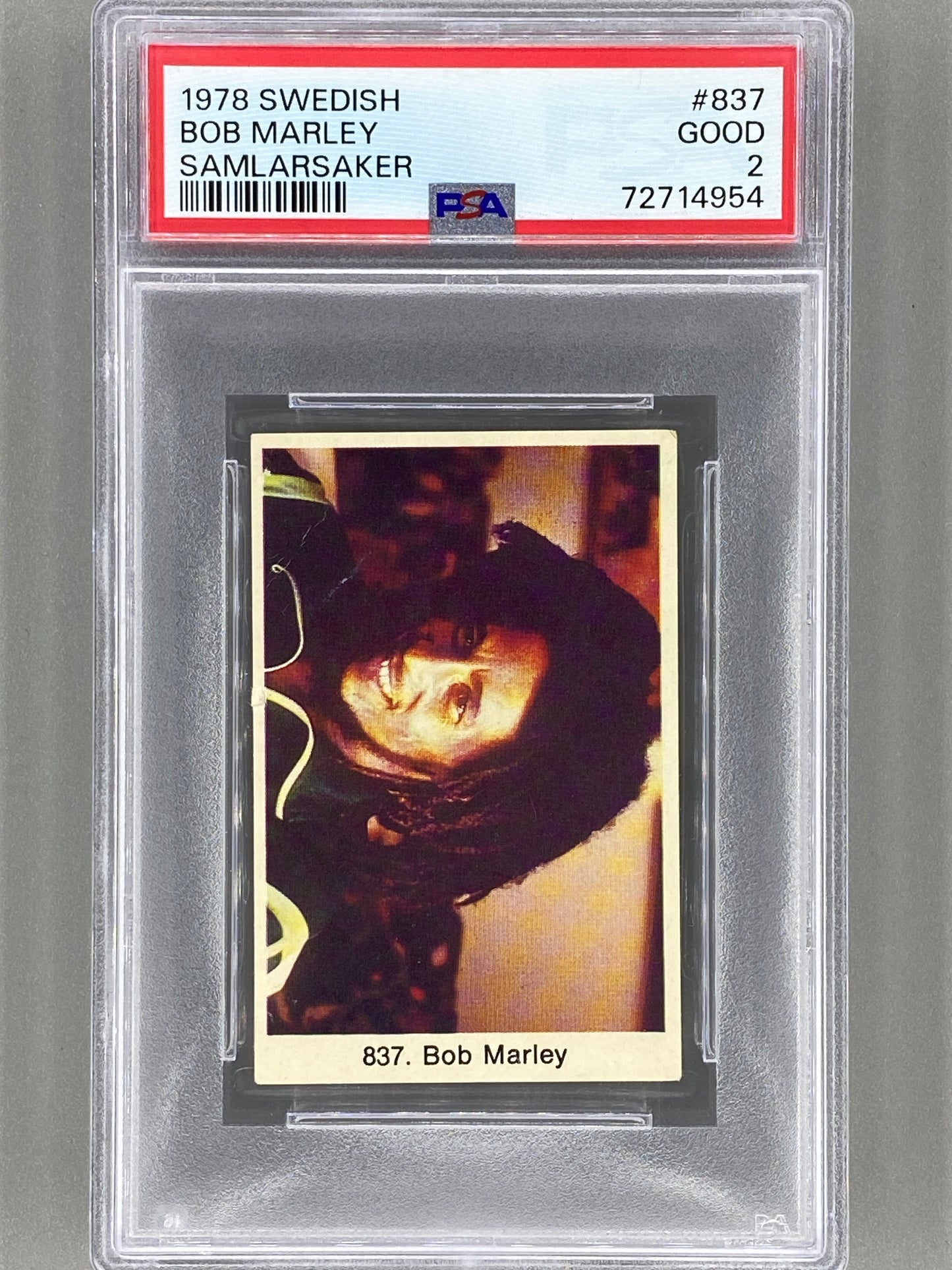 1978 Swedish #837 Bob Marley Samlarsaker PSA 2 (Music)