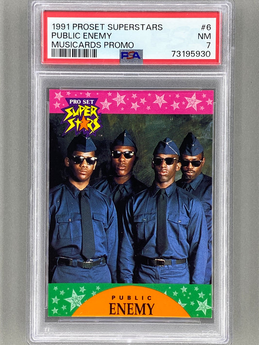 1991 Proset Superstars #6 Public Enemy Musicards Promo PSA 7 Pop 2 (Music)