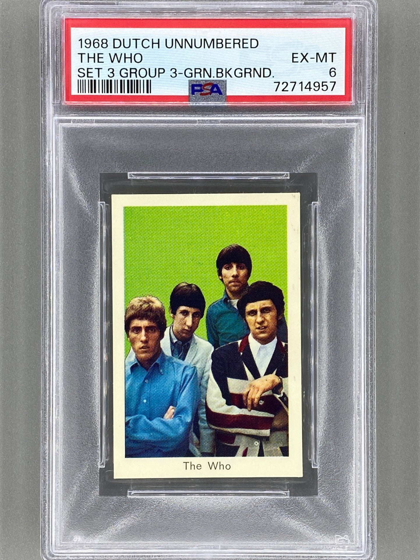 1968 Dutch Unnumbered The Who Set 3 Group 3 Green Background PSA 6 - Pop 1 - 3 Higher (Music)