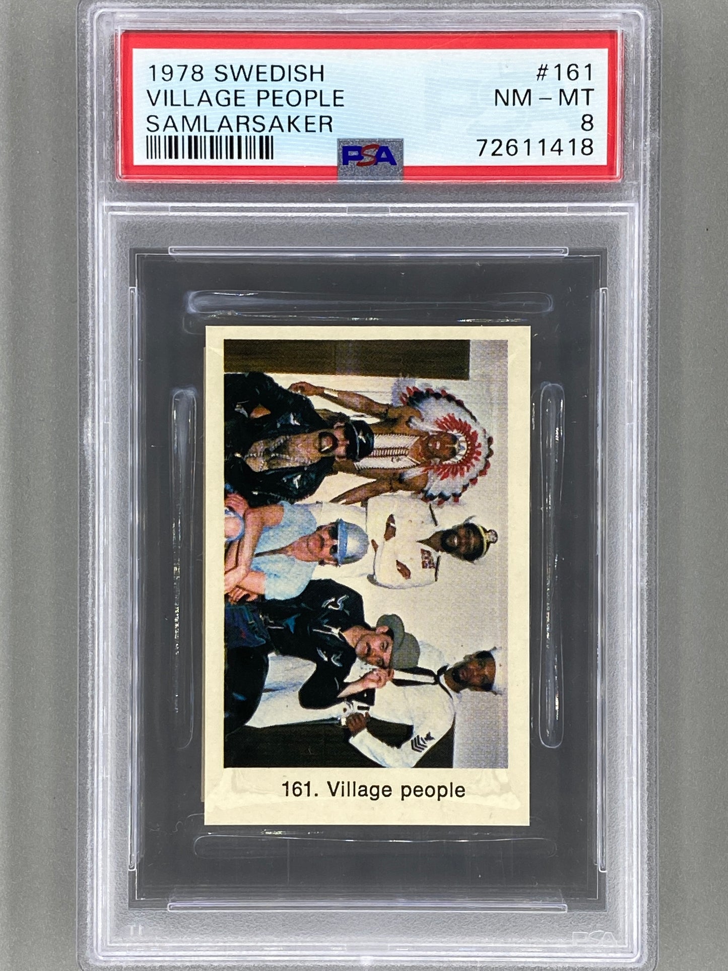 1978 Swedish #161 Village People Samlarsaker PSA 8 Pop 3 (Music)