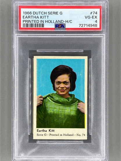 1966 Dutch Serie G #74 Eartha Kitt Printed in Holland H/C PSA 4 - Pop 1 (Music)