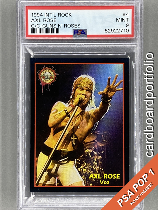 1994 Ultra Figus #4 Axl Rose Intl Rock Cards Guns N Roses PSA 9 Pop 1 (Music)