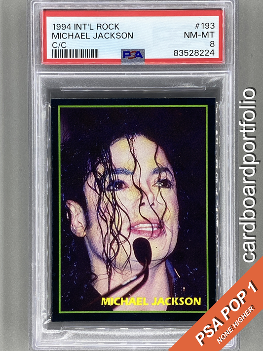 1994 Ultra Figus #193 Michael Jackson Intl Rock Cards PSA 8 Pop 1 (Music)