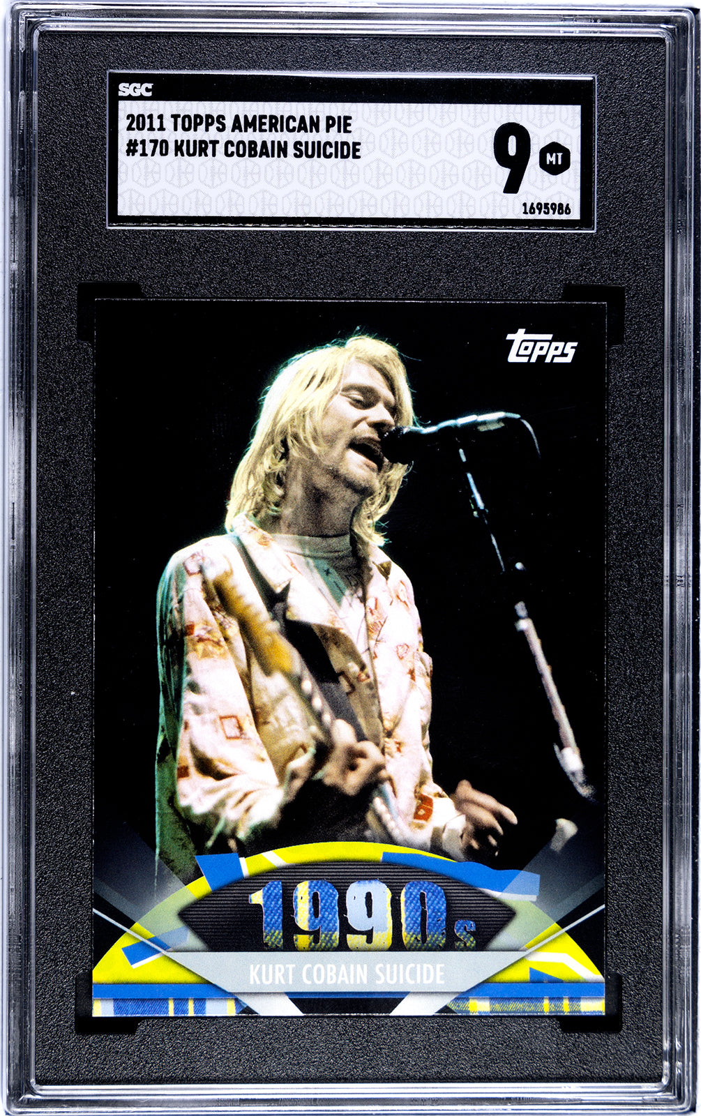2011 Topps American Pie #170 Kurt Cobain Suicide Base SGC 9 - Pop 2 (Music)