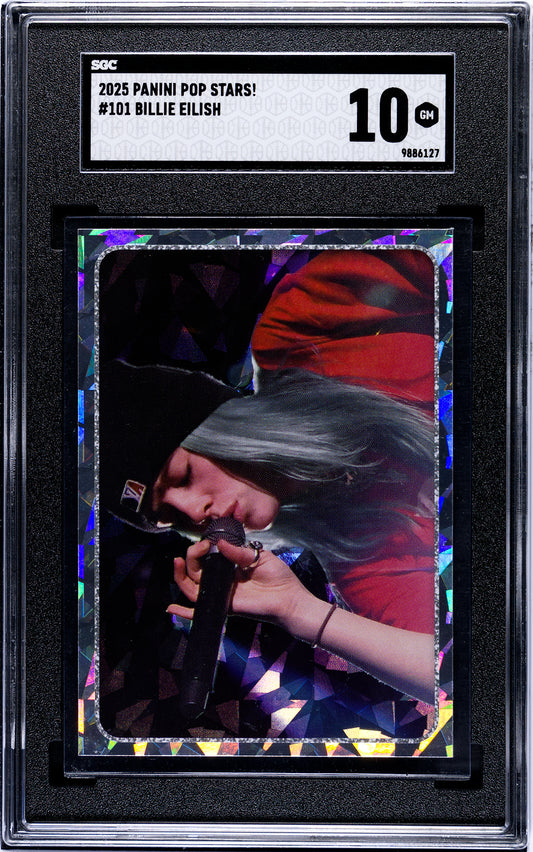 2025 Panini Pop Stars #101 Billie Eilish (UK) SGC 10 Pop 1 (Music)