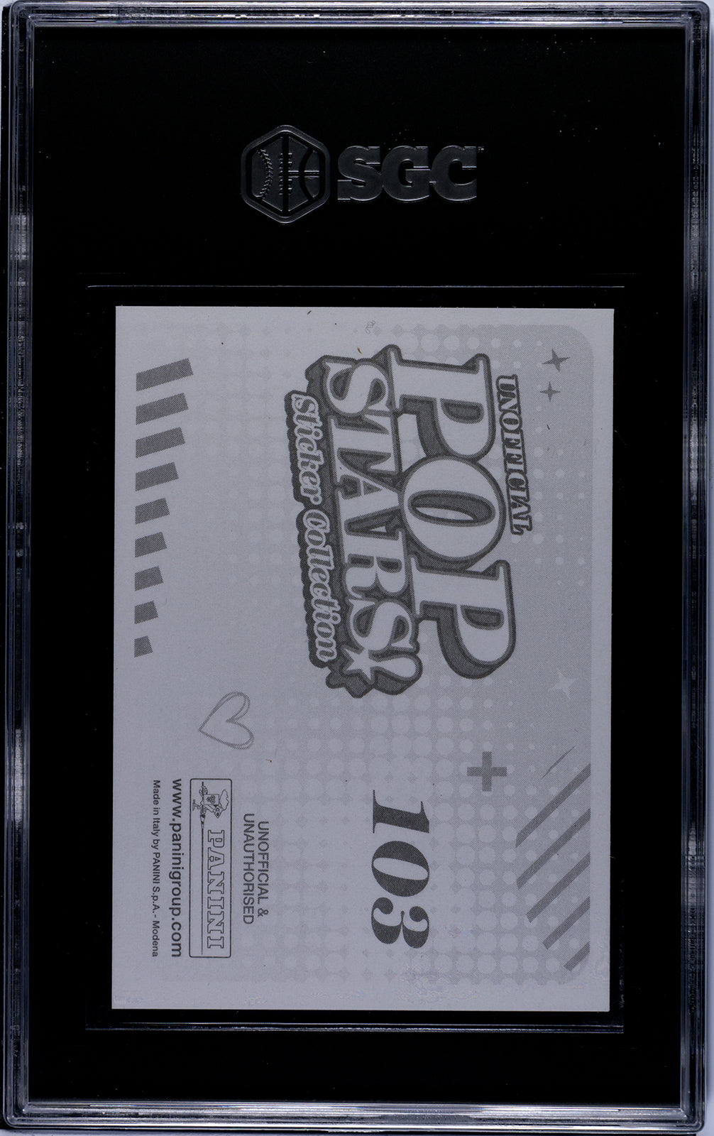 2025 Panini Pop Stars #103 Billie Eilish (UK) SGC 9 Pop 1 (Music)