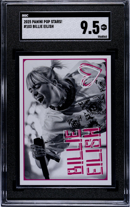 2025 Panini Pop Stars #103 Billie Eilish (UK) SGC 9.5 Pop 1 (Music)
