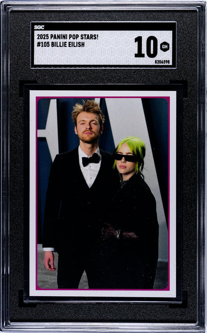 2025 Panini Pop Stars #105 Billie Eilish (UK) SGC 10 Pop 1 (Music)