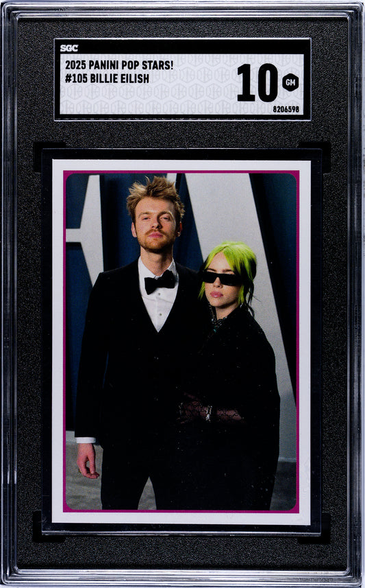 2025 Panini Pop Stars #105 Billie Eilish (UK) SGC 10 Pop 1 (Music)