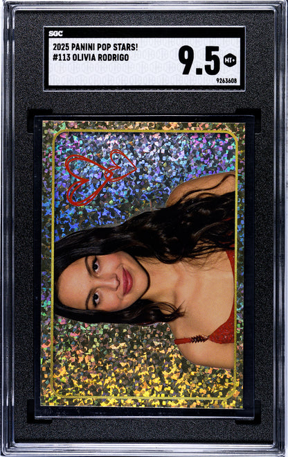 2025 Panini Pop Stars #113 Olivia Rodrigo (UK) SGC 9.5 Pop 1 (Music)