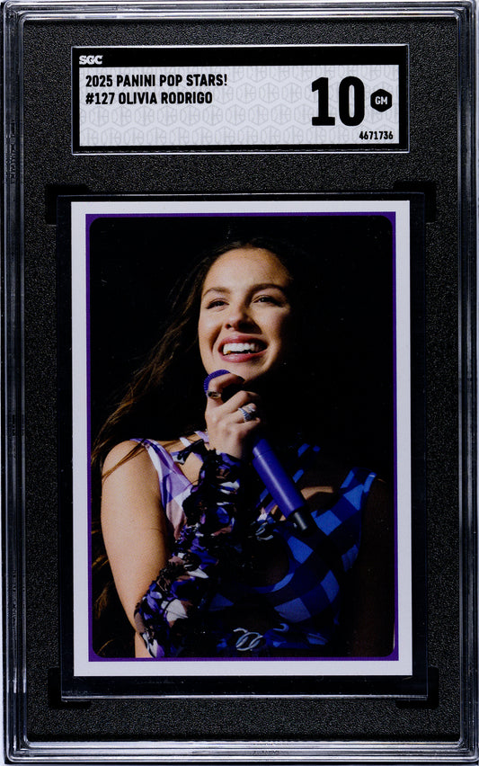 2025 Panini Pop Stars #127 Olivia Rodrigo (UK) SGC 10 Pop 1 (Music)