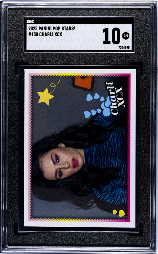 2025 Panini Pop Stars #138 Charli XCX (UK) SGC 10 Pop 1 (Music)