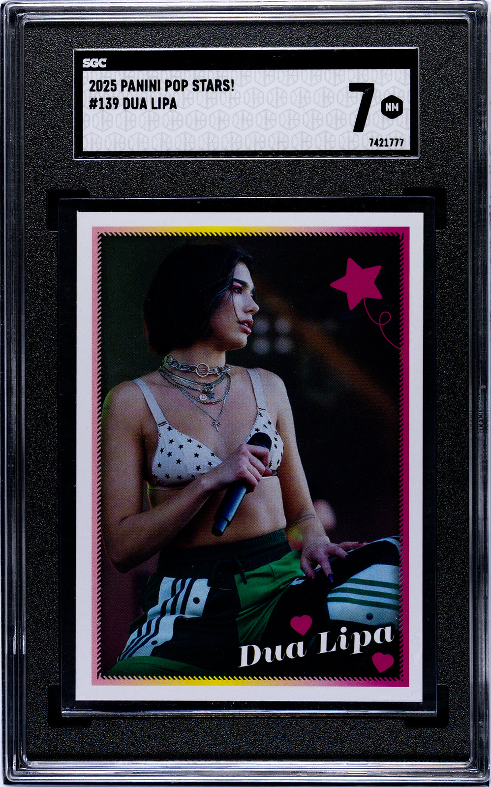 2025 Panini Pop Stars #139 Dua Lipa (UK) SGC 7 Pop 1 (Music)